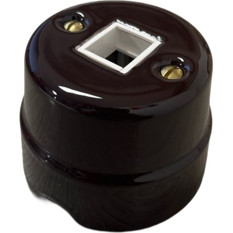 Supporto Con Attacco Keystone In Ceramica Marrone Vintage Fanton 84016BW-8218A (1/4)