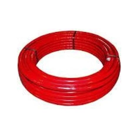 TUBO MULTISTRATO ROSSO 25M D.16MM RIVESTITO