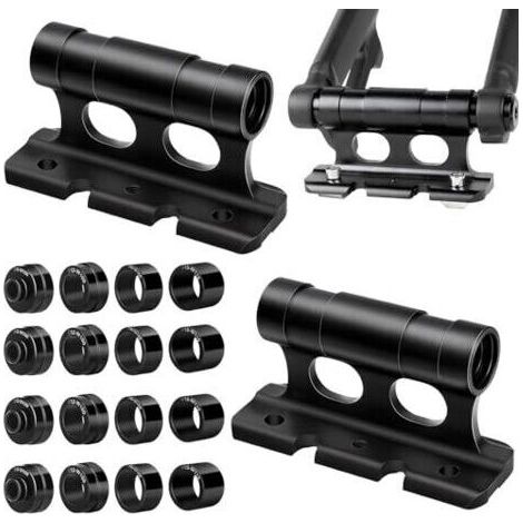 BUNTHAUS Support de fourche de vélo 2 pièces, support de fourche de toit de vélo de voiture, porte-fourche de vélo avec clip fixe, fourche de vélo en alliage d'aluminium, bloc de vélo polyvale