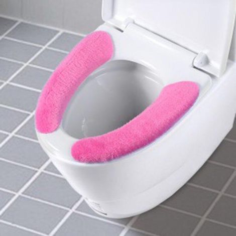 Housse siège WC adhésif pour salle de bain lavable (1/5)