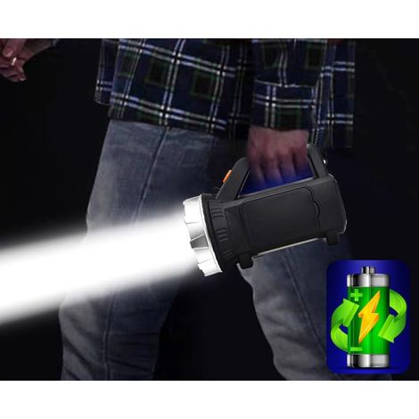 Torcia a LED ultra luminosa, ricaricabile e telecomandata, ideale per l'illuminazione, l'escursionismo, il campeggio e la manutenzione dei veicoli. (1/4)