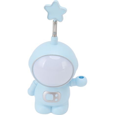 Veilleuse astronaute LED 3W 5V, rechargeable par USB, taille-crayon intégré, décoration intérieure bleue (1/5)