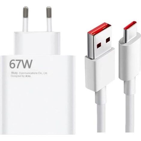 Chargeur - ORIGINAL - MDY-12-EH - 67W - Blanc - Compatible Xiaomi Mi 11T, 12, 13