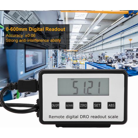 Präziser digitaler Längenmaßstab mit LCD-Anzeige (0–600 mm) für Fräsmaschinen und Drehmaschinen (1/5)