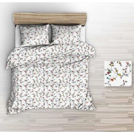 Litière en écorce 160x200 blanche avec brindilles colorées (1/2)