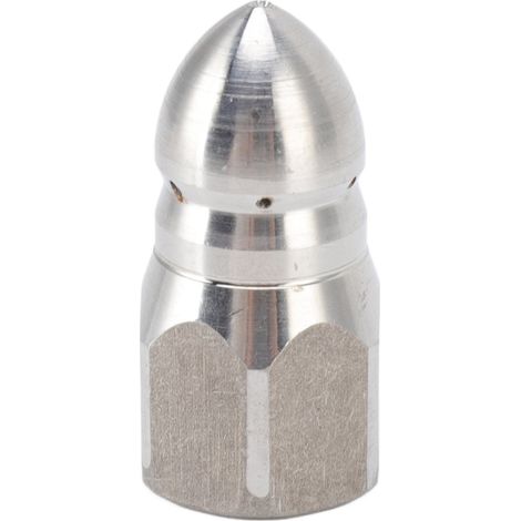 Buse de pulvérisation pour nettoyeur haute pression en acier inoxydable, buse de nettoyage de canalisations industrielles à jet d'eau G1/4, filetage intérieur G1/4 (1/5)