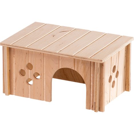 Ferplast SIN 4645 Casetta per porcellini d'india cavie Ferplast SIN 4645 in legno FSC ecosostenibile. Variante SIN 4645 - Misure: 26 x 17.3 x h 13 cm - (1/7)