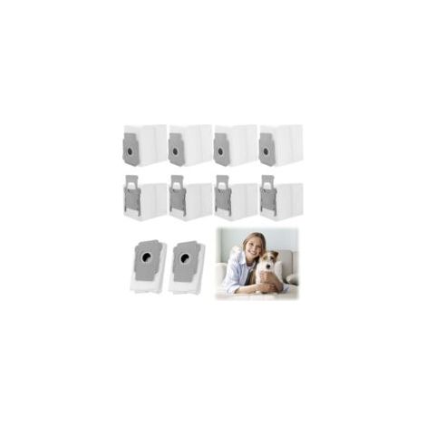 12 Bolsas compatibles para aspiradoras iRobot Roomba i7 i7+ i7 Plus S9 S9+ i8+ i3+ i4+ i5+ i6+ j7 j7+ Clean Base, Bolsas de repuesto para el polvo de las series Roomba i/s/j y Combo i/j - Crezuo