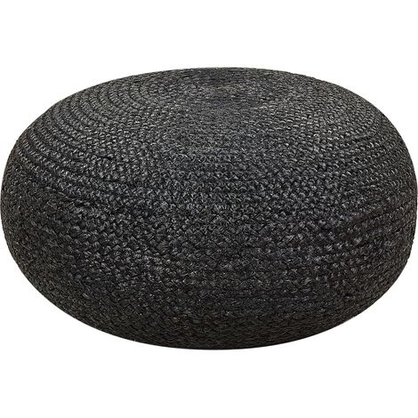 Pouffe TIFELT Jute Black