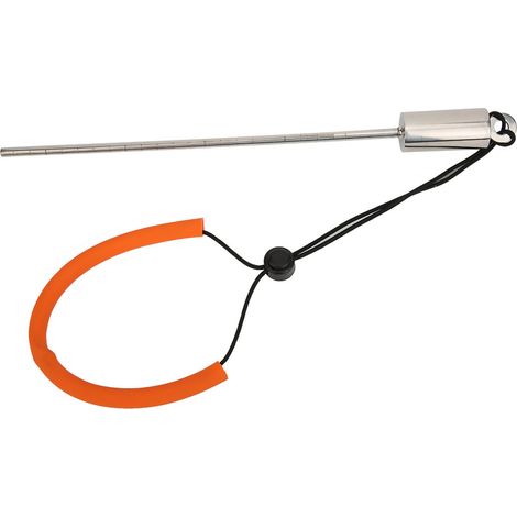 Bâton de plongée en acier inoxydable avec dragonne orange - Accessoire pour pointer et mesurer sous l'eau (1/5)