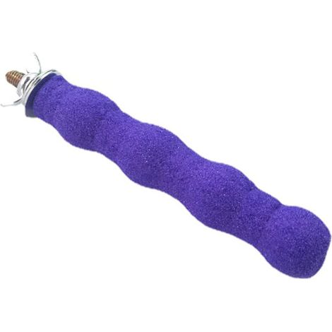 Mineral Stone Perch for Claw and Beak Care, Barsche Parrot, Cockatiel Parakeet Barsch (Purple 11cm) (1/5)