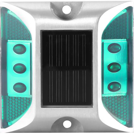 Borne lumineuse solaire 6 LED en aluminium moulé pour allée, route et chemin extérieur, lampadaire autonome sans fil (1/5)