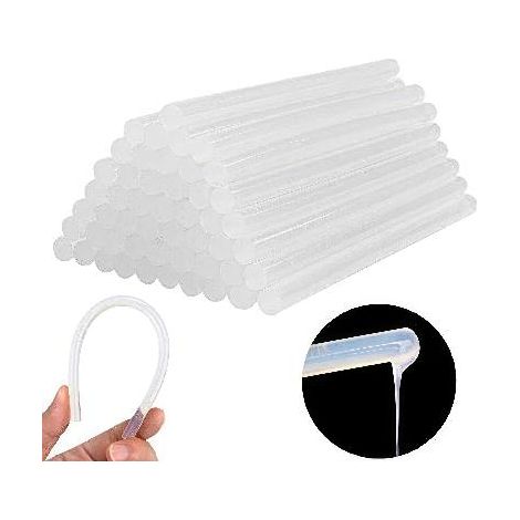 12pcs Bâtons de Colle Chaude Transparents100 x 7 mm, Bâton de Colle Transparents Universels pour Pistolet à Colle Chaude (1/5)