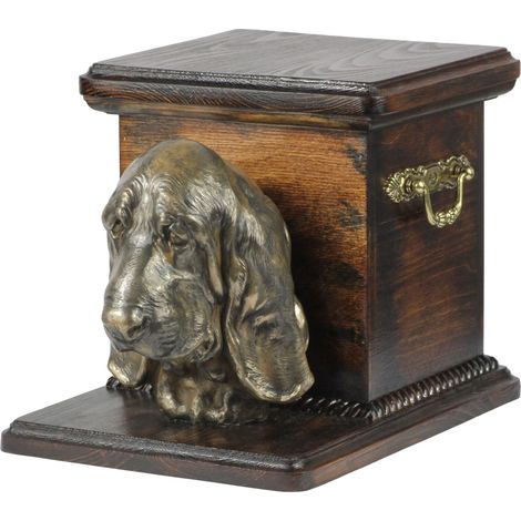 Basset Hound: una urna para cenizas de perro con una estatuilla, una elegante urna para un perro, una urna única con un busto de perro de Art-Dog. (1/5)