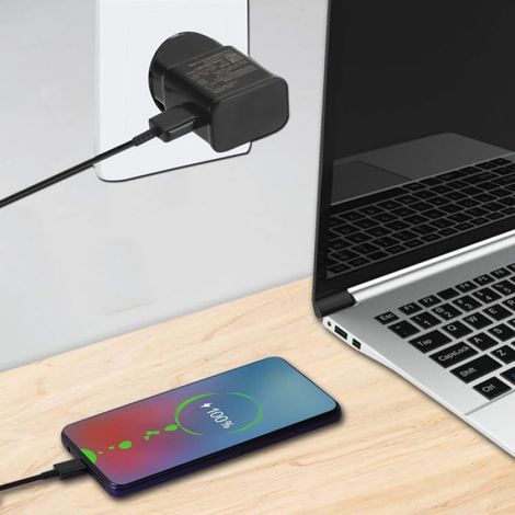 Adaptateur De Charge Usb Avec Fonction De Charge Rapide, Avec Câble De Charge 1,5M Pour Samsung Galaxy S10/S9/S8/S10E/S10+/S8+/S9+ (1/5)