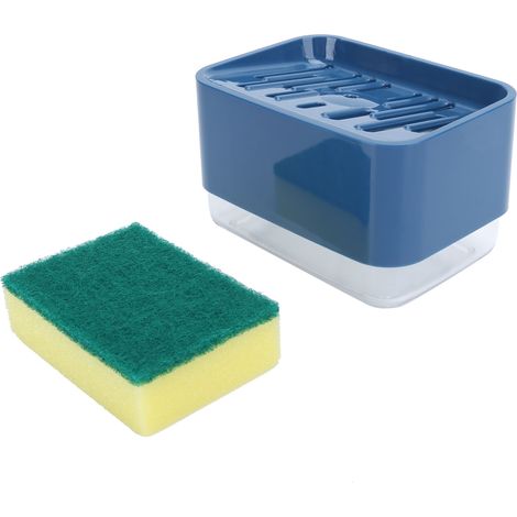 Distributeur de Savon Liquide Automatique à Pression pour Évier de Cuisine - Bleu