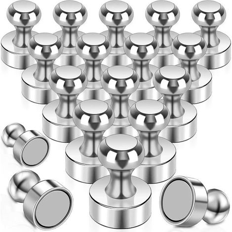BelleRise - Lot de 18 aimants pour réfrigérateur, aimants puissants en néodyme, petits aimants punaises pour tableau blanc, mini aimants (1/5)