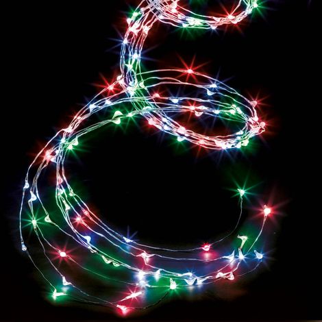 Cascata di luce in rame 400 LED 2m per esterni multicolore - Feeric lights & christmas