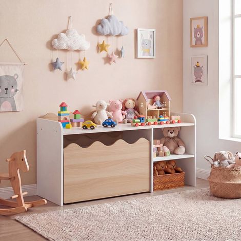 Children's Wooden Activity Table Set with Storage Bench (1/5)