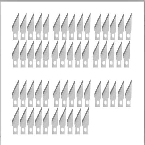 Lame Scalpel - Acier Au Carbone - Pour Cutter De Précision Et Modélisme - Pointue Et Tranchante - 50 Pièces