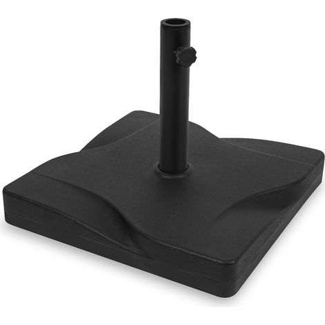VONROC Base cuadrada para sombrilla - 20kg - Hormigón y acero pulverizado - Adecuada para mástil de diámetro 35/38- Adecuada para sombrillas VONROC Recanati, Rapallo & Torbole