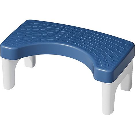 Tabouret De Toilette Ergonomique Pour Une Position Accroupie, Stabilisateur Anti-Dérapant Adulte/Enfant, Design Courbé, PP, 38x22x17cm, Bleu Marine (1/5)