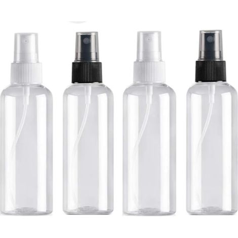 4PCS 100ml Flacon Vaporisateur, Bouteille de Voyage Vide Plastique Réutilisables Transparent Atomiseur De Poche, Bouteilles de Pulvérisation, Spray Sous-Bouteilles de Cosmétiques (1/5)