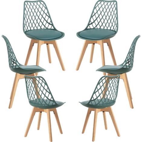 Packs Sillas Comedor - Pack 6 Sillas Mima - Verde oscuro (1/5)