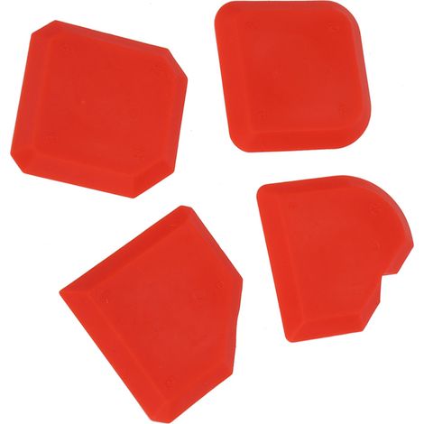 Ensemble de 4 outils pour joints de carrelage avec grattoir à mastic silicone (1/5)