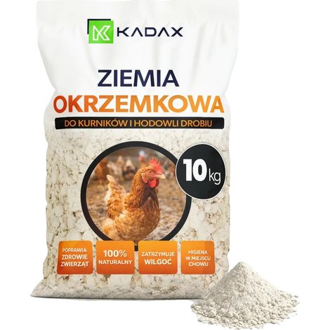 Diatomeenerde, 10 kg, Natürliches Mineral, Geflügelhygieneprodukt, Feuchtigkeitsaufnahme, Universelle Verträglichkeit (1/5)
