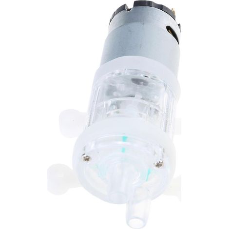 Mini pompe à membrane silencieuse auto-amorçante DC12V, micro-pompe à eau compatible avec les distributeurs d'eau, les aquariums, etc., blanche. (1/5)