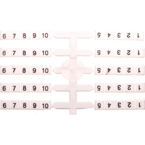 Flexibler Markierer für Schienenverbinder EO3 /1-10/ (20 Stück x 1-10 Ziffern) 003901752