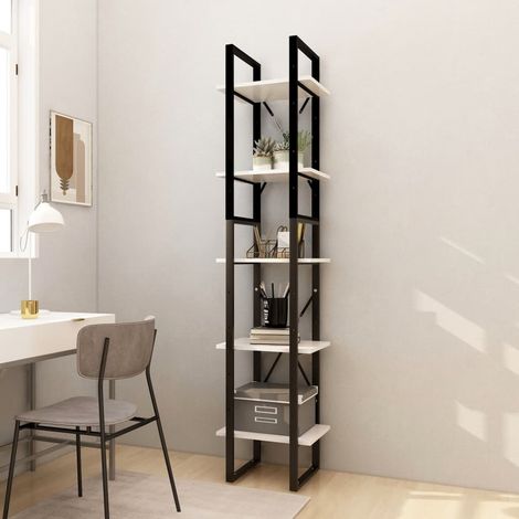 Estantería librería 5 niveles madera de pino 40x30x175cm