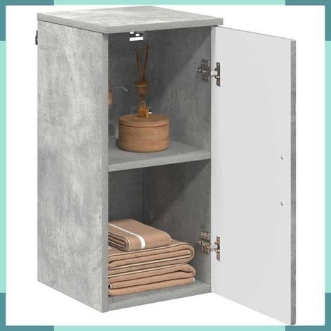 Meuble de salle de bain - 883347 - Gris béton - 30 x 31,5 x 61 cm - 2 portes (1/5)