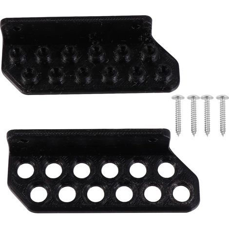 Soporte adhesivo de pared para flechas de ABS negro, protege 12 flechas, práctico para tiro con arco y caza, 1 par. (1/5)