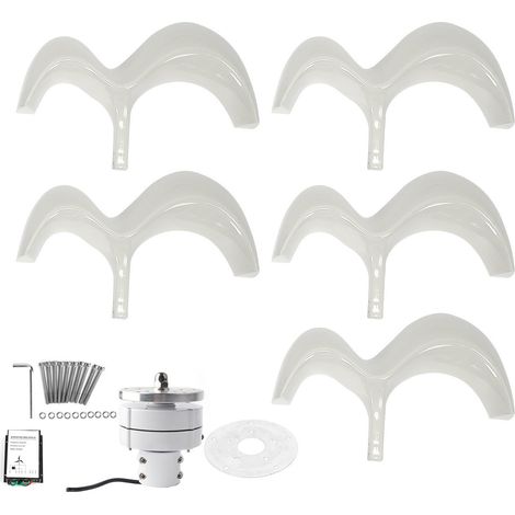 Éolienne Kit Type Gourde Montage sur Arceau 5 Pales Générateur Énergie Équipement DTHL600W (24V) (1/5)