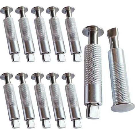 (12)Piton Bache Piscine 12pcs Piton Douille Retractable Piscine 16 x 65 mm Piton Escamotable pour Bache Piscine Pitons à Douille en INOX (1/5)