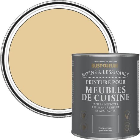 Peinture Jaune pour Meubles de Cuisine, Finition Satinée - Tempête de Sable 750ml (1/5)