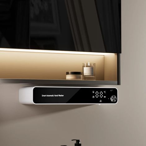 (BLANC) Nouvelle machine de distribution automatique de gel hydroalcoolique, distributeur intelligent de savon mousse électrique, machine à mousse désinfectante pour les mains (1/5)
