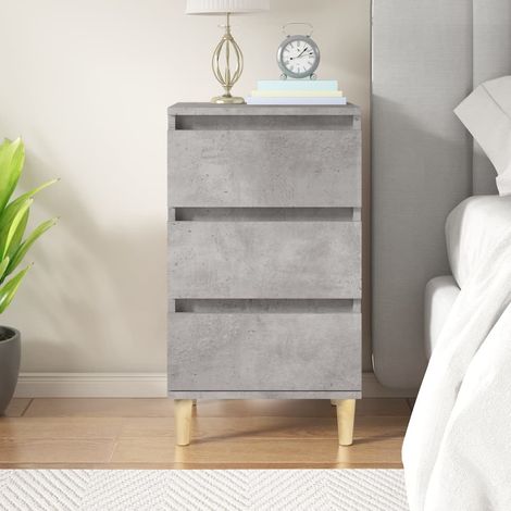 Table d'Appoint Chevet Table de chevet Table de Nuit gris béton 40x35x70 cm bois d'ingénierie -BV80181 (1/5)