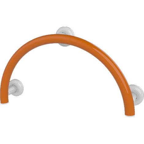 Maniglione vasca bagni disabili ed anziani arancio a mezzaluna tondo goman (1/3)