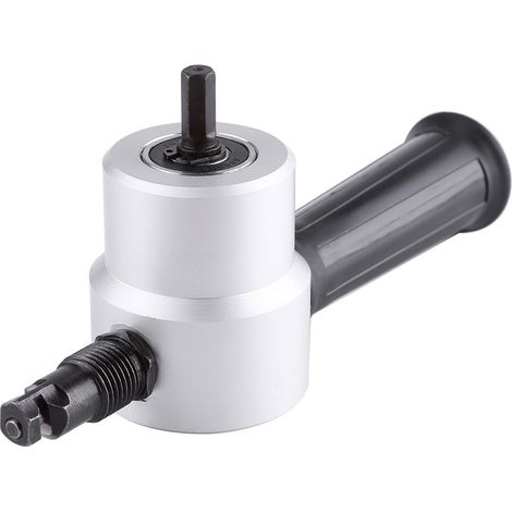 Coupeur de Tôle à Double Tête, Outil de Grignoteuse en Métal Accessoire de Perceuse électrique Kit D'outils de Coupe de Grignoteuse (1/5)
