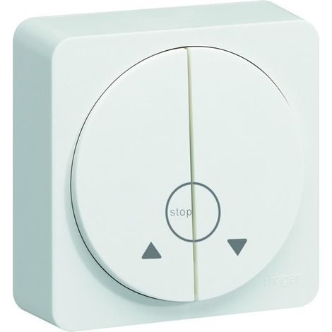 ateha bouton poussoir volet-roulant complet - HAGER WJC301B