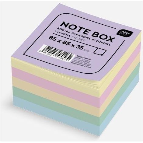 Cubo di carta 85x85x35mm, colorato, incollato