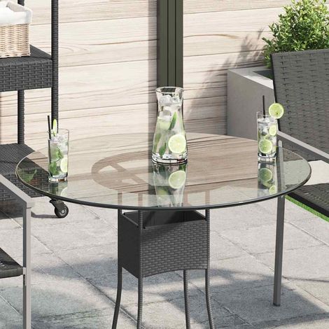 Tablero de mesa de cristal templado redondo 80 cm (1/5)