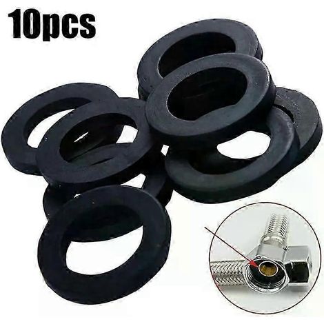 10 Stück 1/2" Gummi-O-Ring-Unterlegscheiben, Duschschlauchdichtung, Badarmatur-Unterlegscheiben, Dichtungsring, Badezimmerzubehör, 19 mm - JXLGV (1/5)