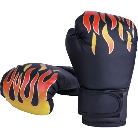 Gants de boxe pour enfants, Muay Thaï, sparring, coups de poing, kickboxing, grappling, sac de sable, noirs