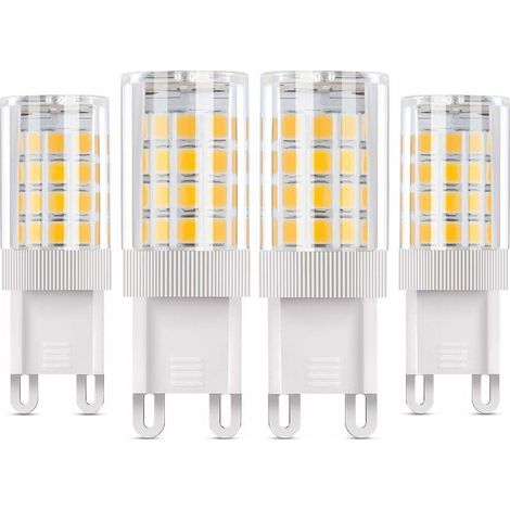 G9 Ampoule LED,5W équivalent à des Lampes Halogènes 50W,4 PCS Lampes à LED Blanc Chaud 3000K,Angle de Diffusion de 360°, AC85-220V,360LM,Non Dimmable