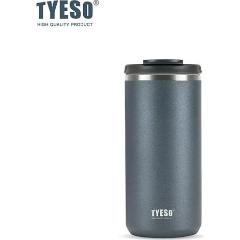 (Argent, 600 ml) Mug isotherme sous vide, mug de grande capacité pour le bureau/la voiture, convient aux boissons chaudes et froides. (1/2)