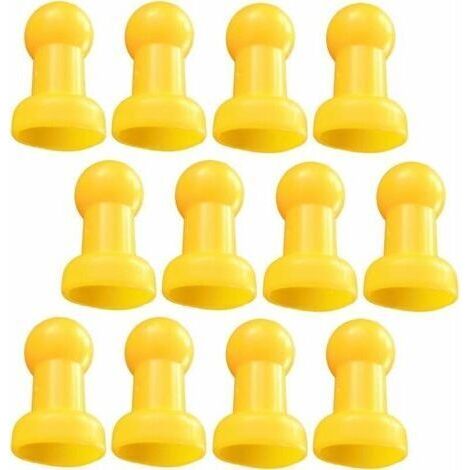 12 x Bouchons de Trampoline Capuchons de Poteau Accessoires de Trampoline 8x5cm Jaune -